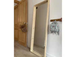 Clearance DECOWOOD Espejo de madera maciza tono natural de 160x60cm - WALLS - Beige