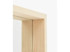 Clearance DECOWOOD Espejo de madera maciza tono natural de 160x60cm - WALLS - Beige