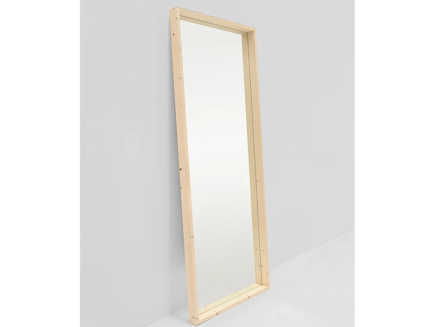 Discount DECOWOOD Espejo de madera maciza tono natural de 160x80cm - WALLS - Beige