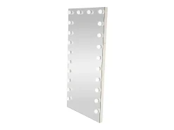 MSO Espejo de mesa con bombillas Led - 170 x 87 cm - Luxy Blanco Sale