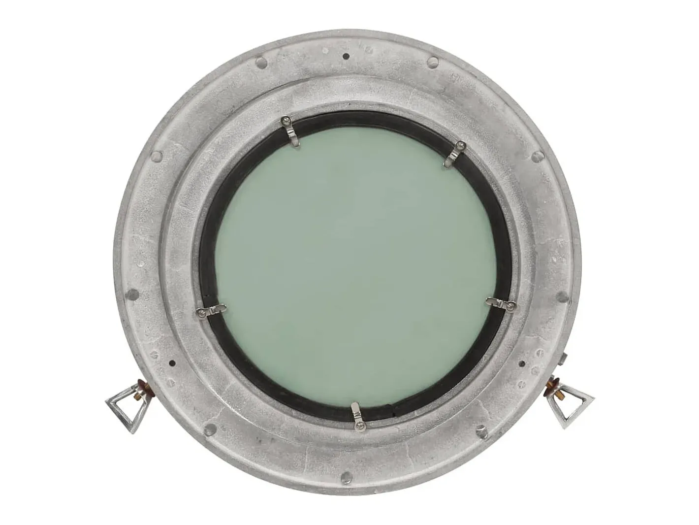 Clearance Espejo de ojo de buey de pared aluminio y vidrio Ø38 cm ES238805 Plateado