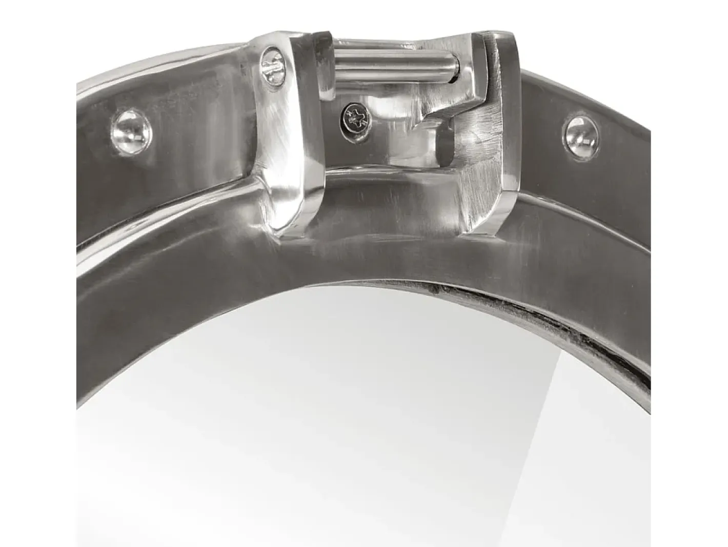 Clearance Espejo de ojo de buey de pared aluminio y vidrio Ø38 cm ES238805 Plateado