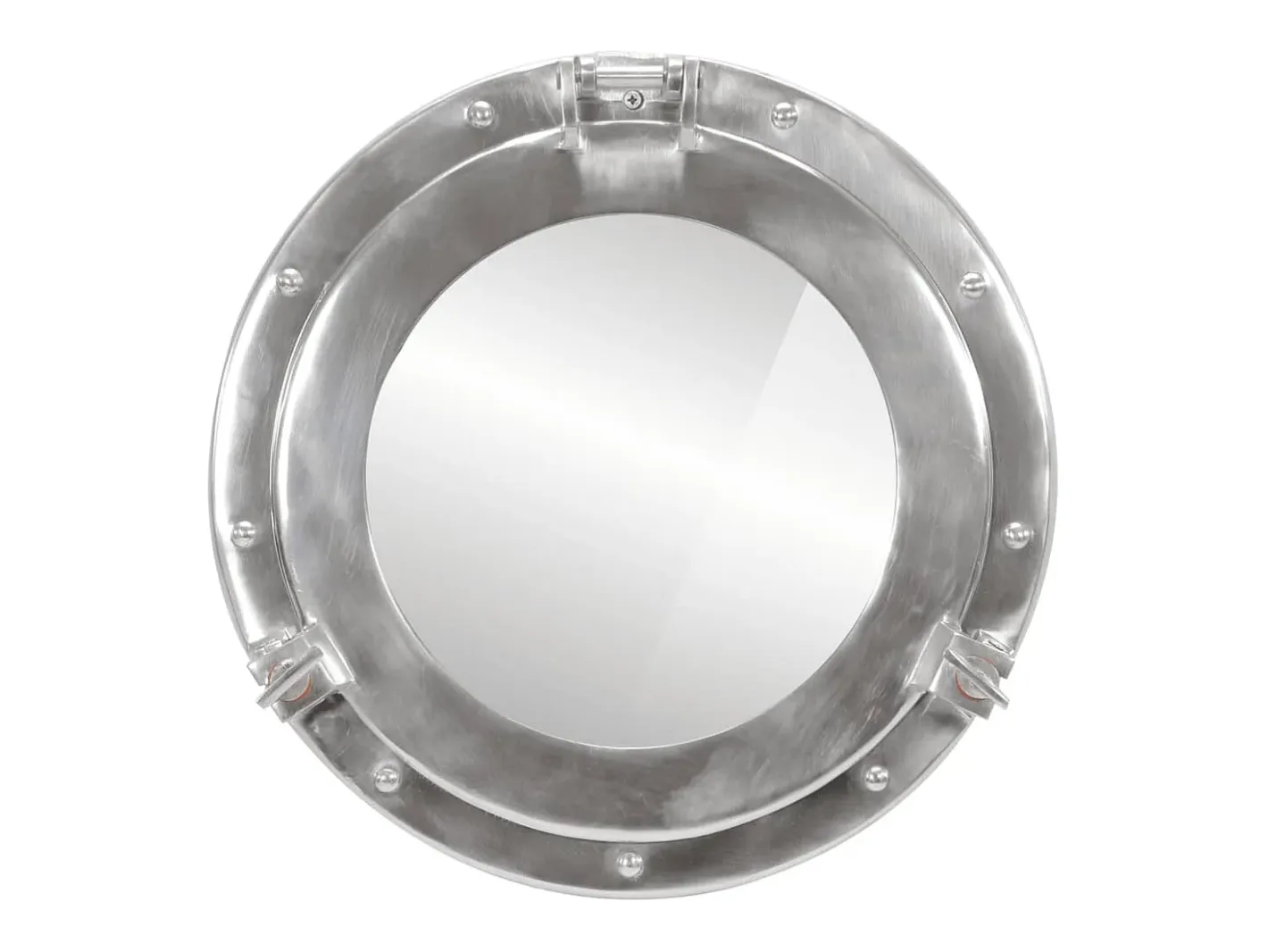 Clearance Espejo de ojo de buey de pared aluminio y vidrio Ø38 cm ES238805 Plateado