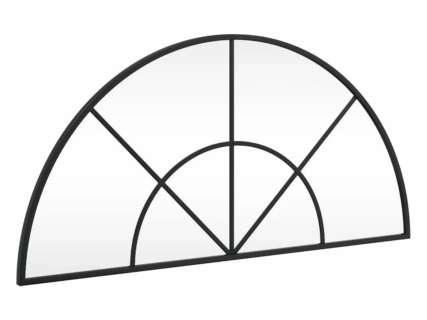Discount Espejo de pared arco de hierro 80x40 cm ES286497 Negro