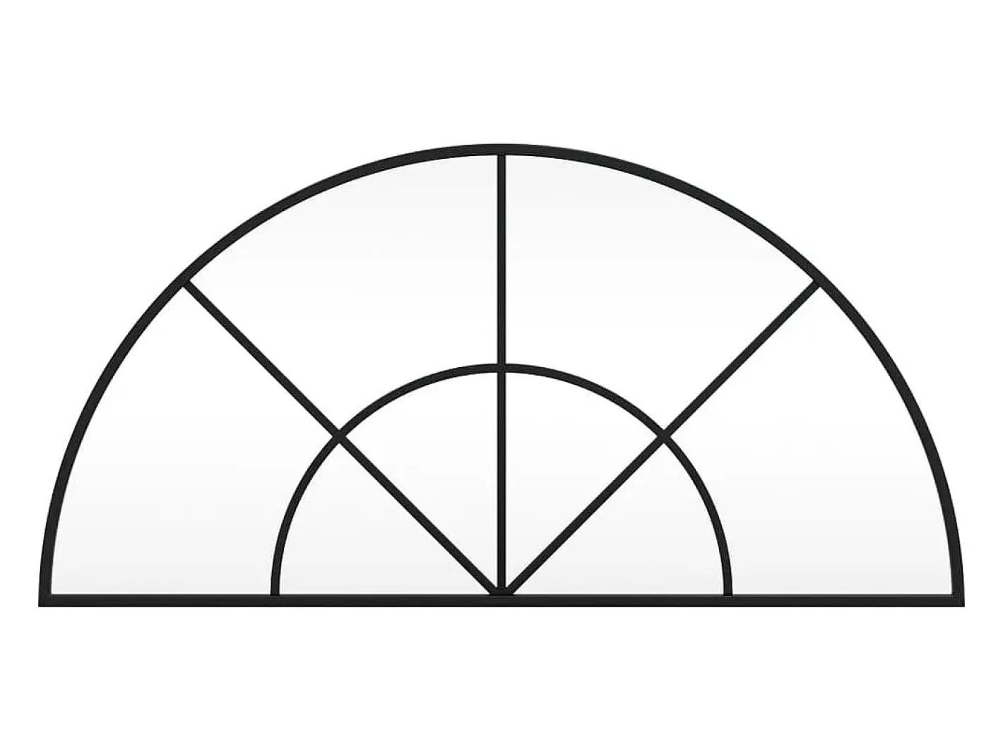 Discount Espejo de pared arco de hierro 80x40 cm ES286497 Negro