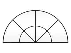 Espejo de pared arco de hierro 100x50 cm ES400291 Negro