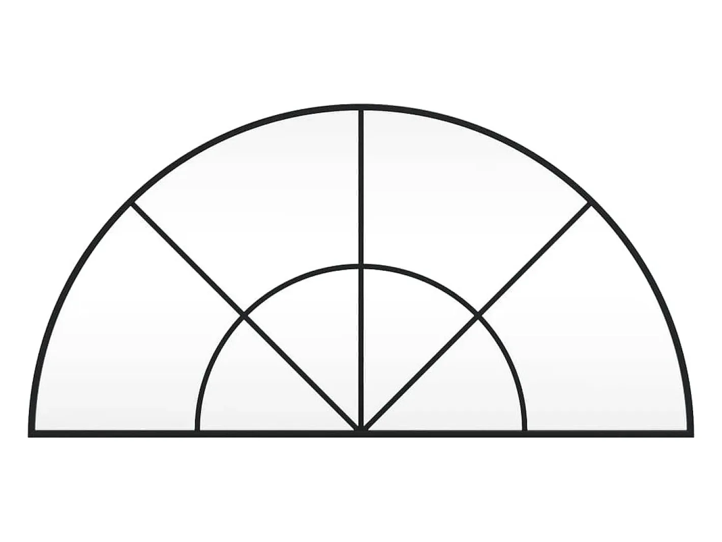 Espejo de pared arco de hierro 100x50 cm ES400291 Negro