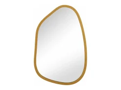 Sale Helloshop26 Espejo de pared asimétrico 80 x 58 cm dorado 03_0007903 Amarillo