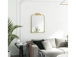Espejo de pared barroco, marco decorativo de metal, , 60x87,5 cm Dorado New