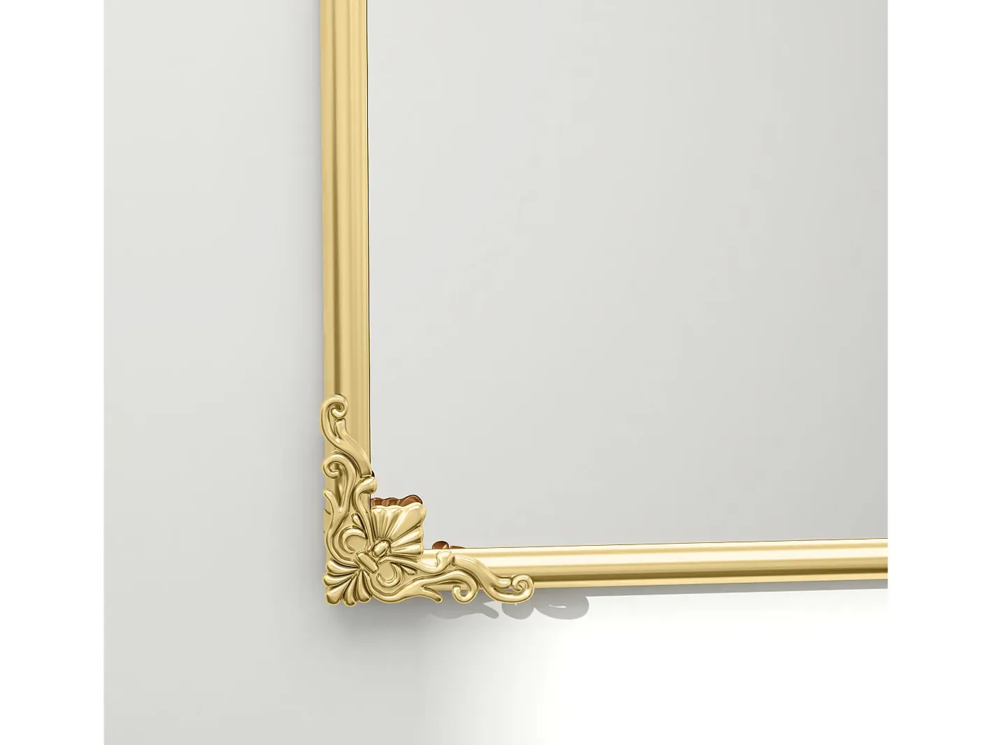 Espejo de pared barroco, marco decorativo de metal, , 60x87,5 cm Dorado New