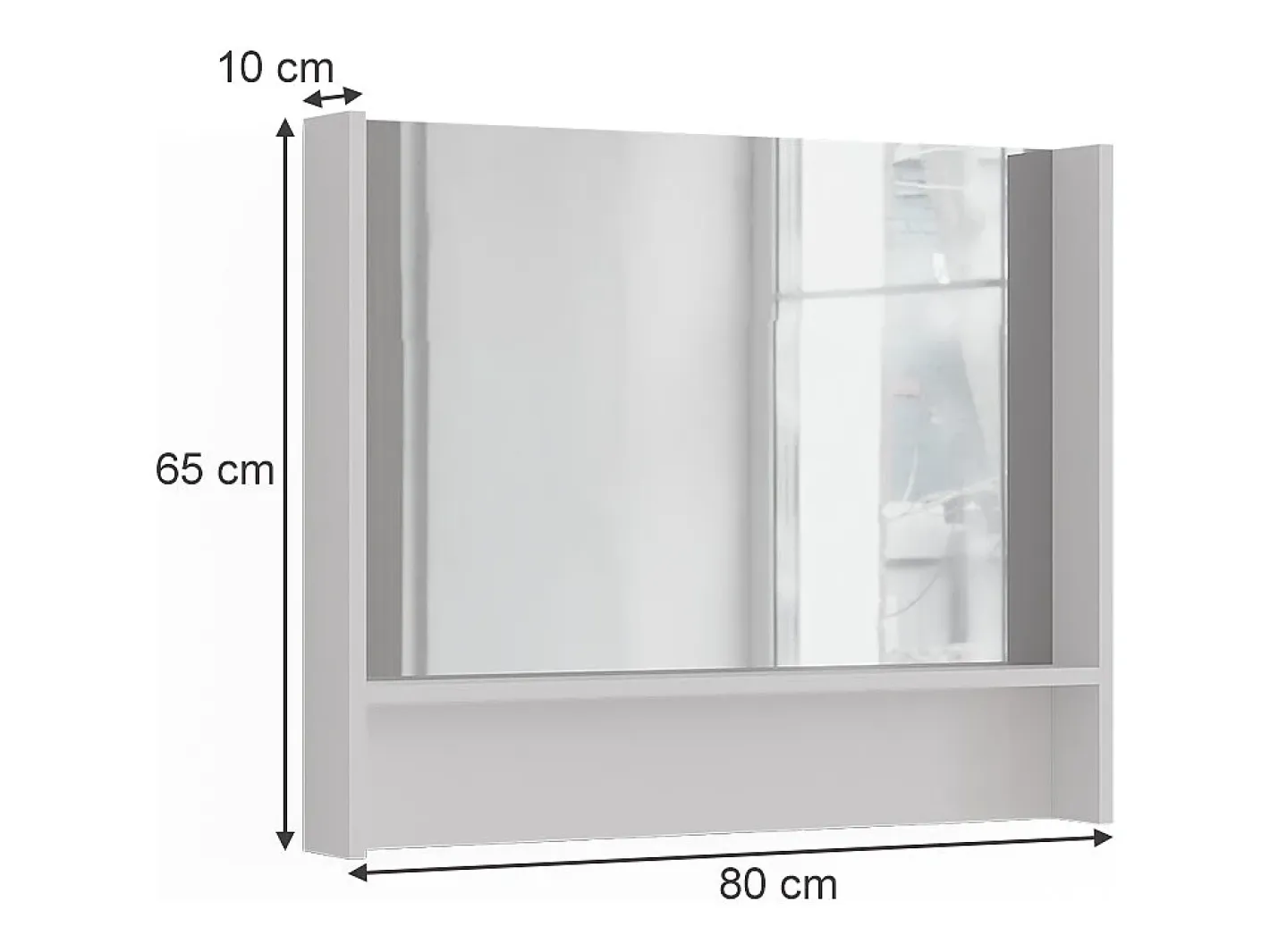 Vicco Espejo-Espejo de pared 80x10x65 sherry Blanco