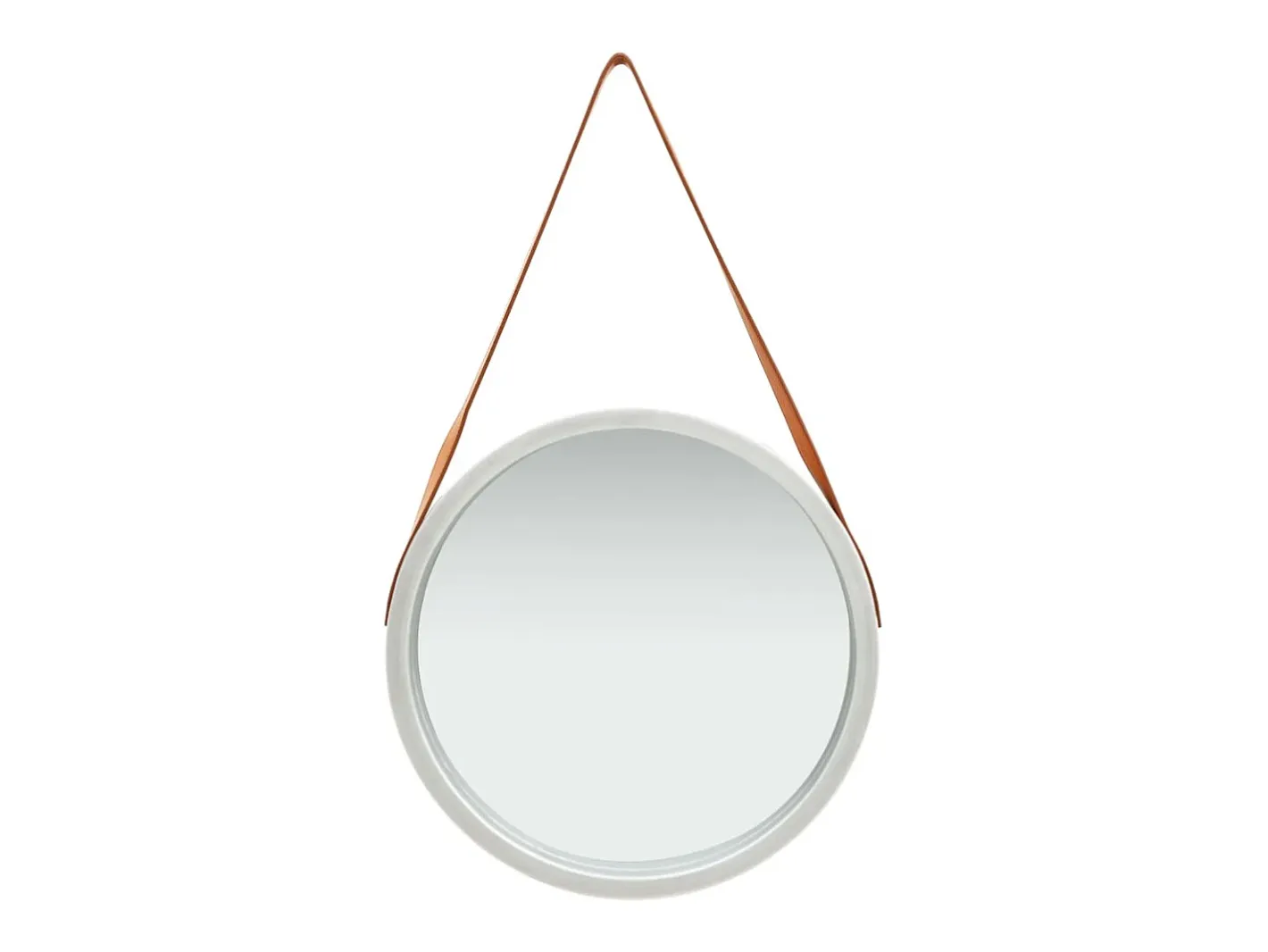 Espejo de pared con correa 50 cm Plata Plateado Sale