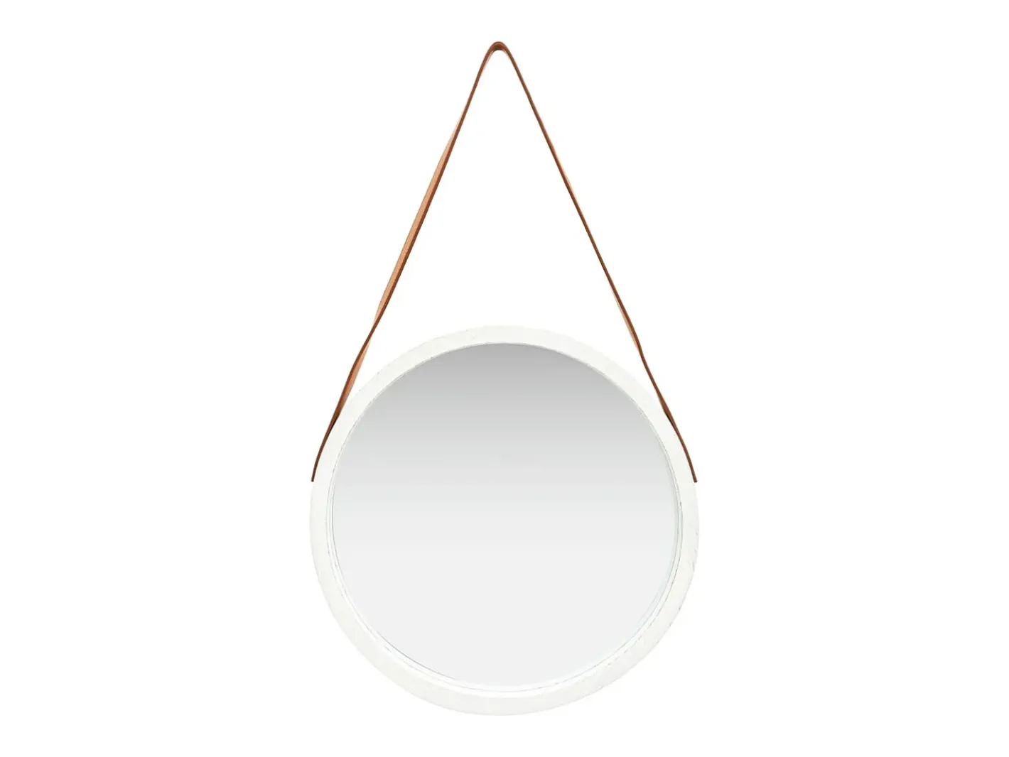 Espejo de pared con correa 50 cm ES889415 Blanco