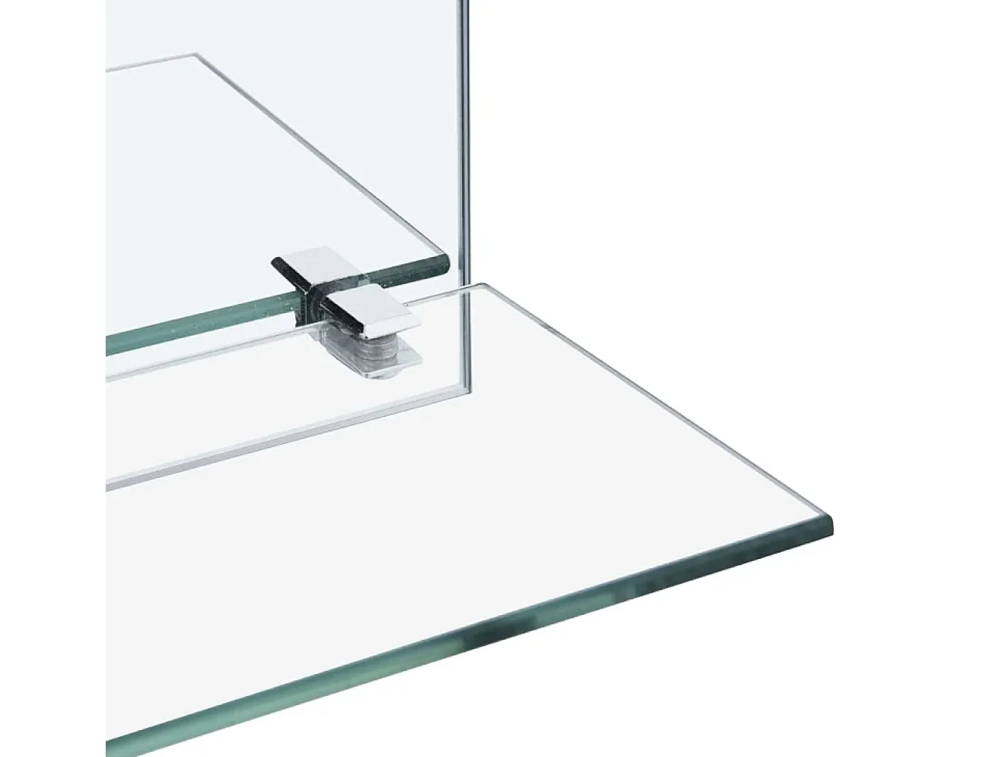 Espejo de pared con estante de vidrio templado 50x70 cm ES483940 Plateado Sale