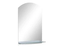 Espejo de pared con estante de vidrio templado 40x60 cm ES625643 Plateado Discount
