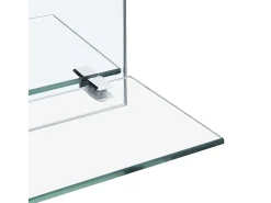 Best Espejo de pared con estante de vidrio templado 30x50 cm ES719096 Plateado