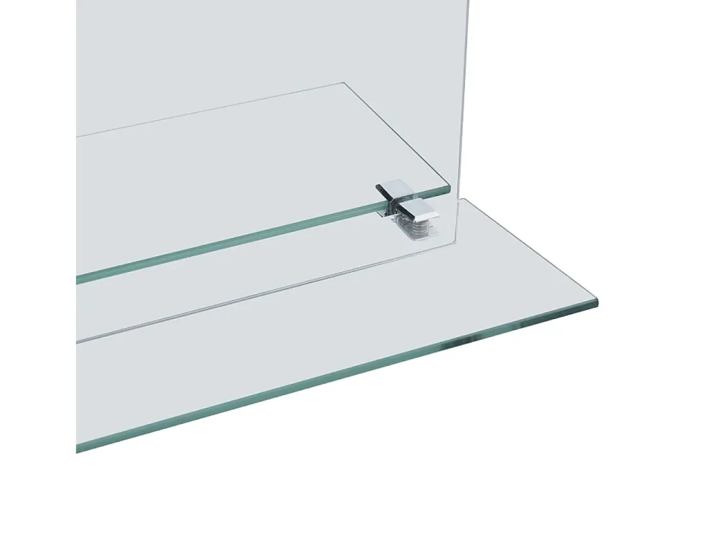 Espejo de pared con estante de vidrio templado 50x70 cm ES920734 Plateado New