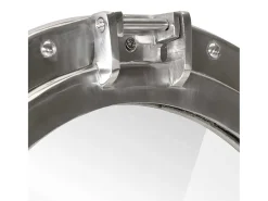 Espejo de pared con forma de ojo de buey Ø50 cm aluminio y cristal Plateado