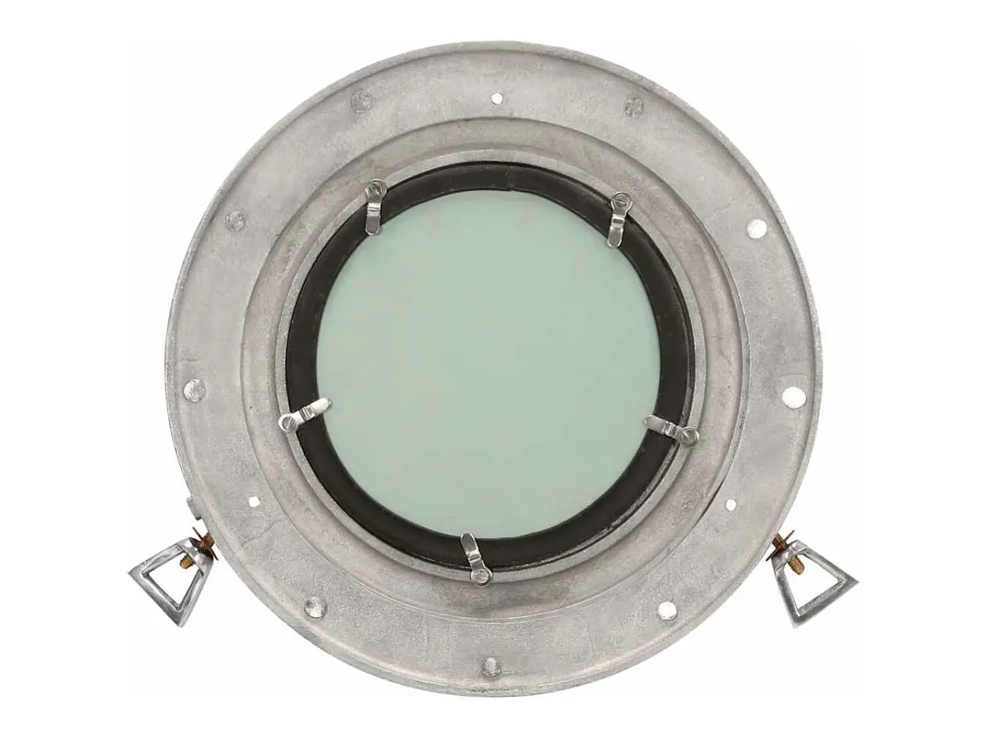 Espejo de pared con forma de ojo de buey Ø30 cm aluminio y cristal Plateado Best