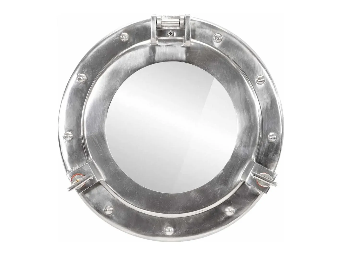 Espejo de pared con forma de ojo de buey Ø30 cm aluminio y cristal Plateado Best