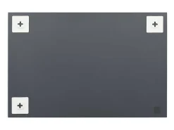 Espejo De Pared|Espejo-Espejo de pared con lámparas LED Cristal Rectangular Plateado