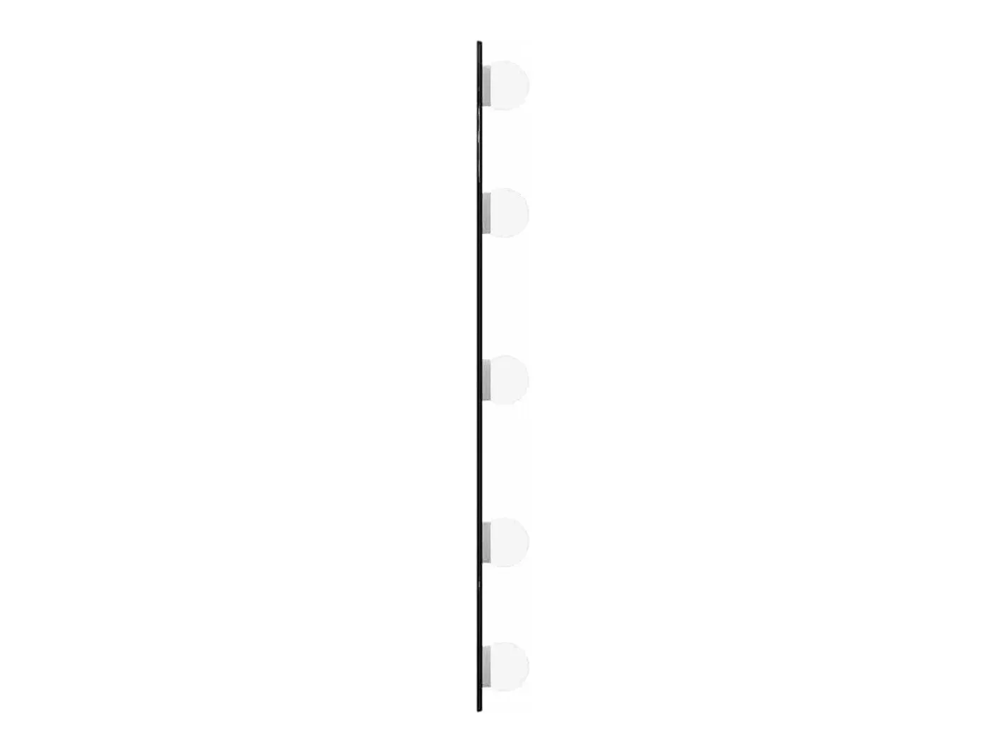 Hot Espejo de pared con luces LED 20x50 cm cristal ovalado Plateado