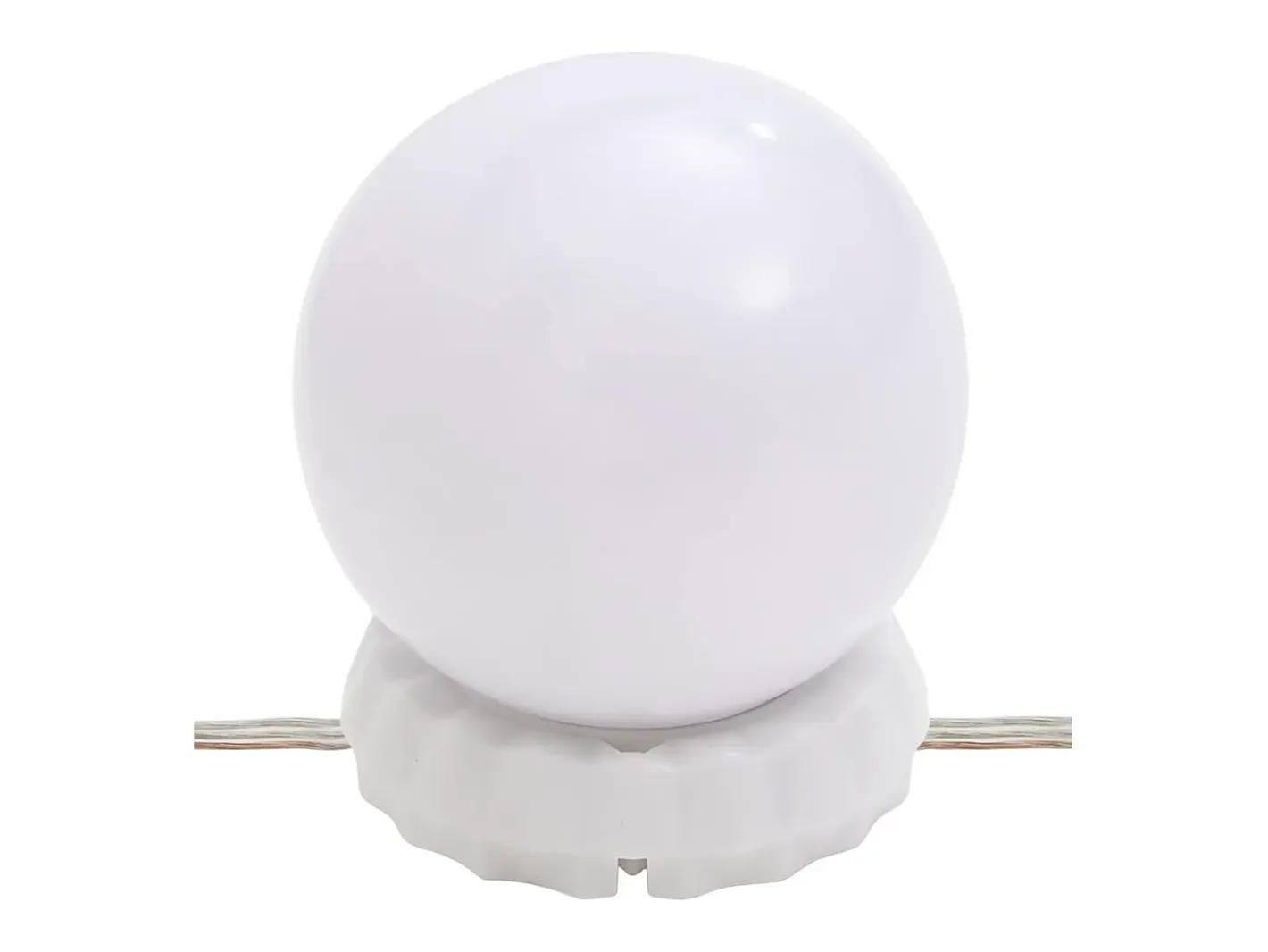 Hot Espejo de pared con luces LED 20x50 cm cristal ovalado Plateado