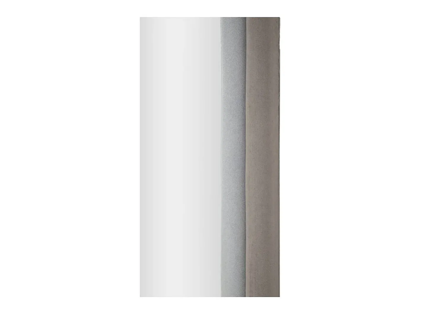 Espejo De Pared|Espejo-Espejo de pared con marco arqueado de tela 160x60x4 cm Cloe - Gris Topo