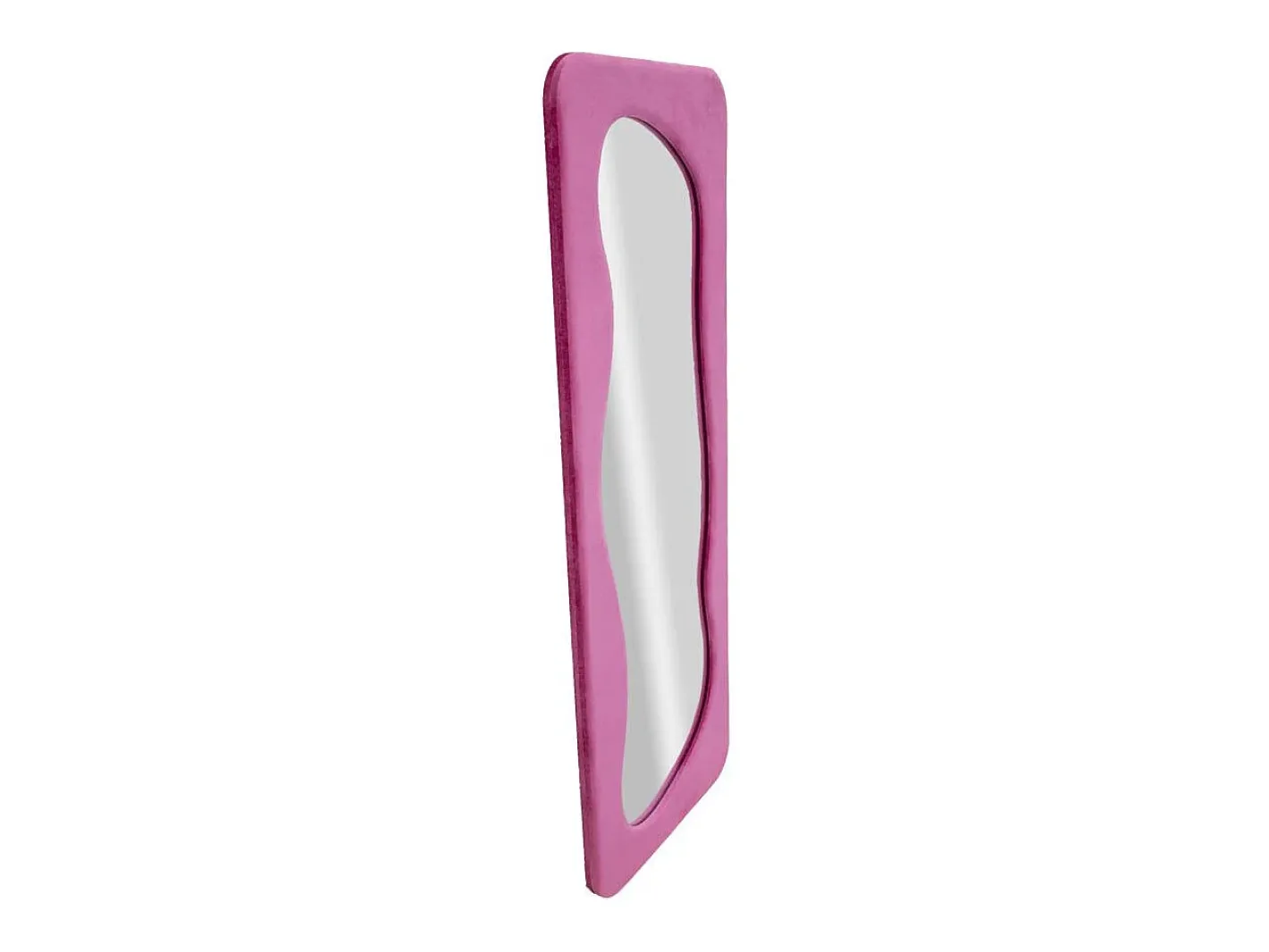 Espejo De Pared|Espejo-Espejo de pared con marco de terciopelo 160x60x4 cm Theodor - Fucsia Rosa
