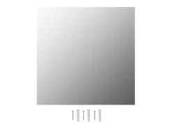 Espejo De Pared|Espejo-Espejo de pared cuadrado vidrio 60x60 cm ES317673 Plateado