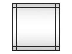 New Espejo de pared cuadrado de hierro 60x60 cm ES652808 Negro