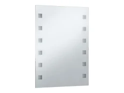 Espejo de pared de baño con LED 60x80 cm ES725383 Plateado