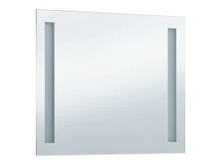 Discount Espejo de pared de baño con LED 80x60 cm ES645245 Plateado