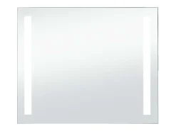 Discount Espejo de pared de baño con LED 80x60 cm ES645245 Plateado