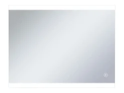 Clearance Espejo de pared de baño con LED y sensor táctil 80x60 cm ES617689 Plateado