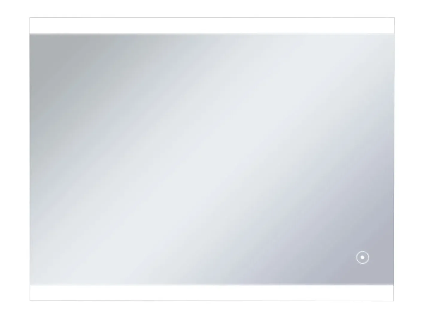 Clearance Espejo de pared de baño con LED y sensor táctil 80x60 cm ES617689 Plateado