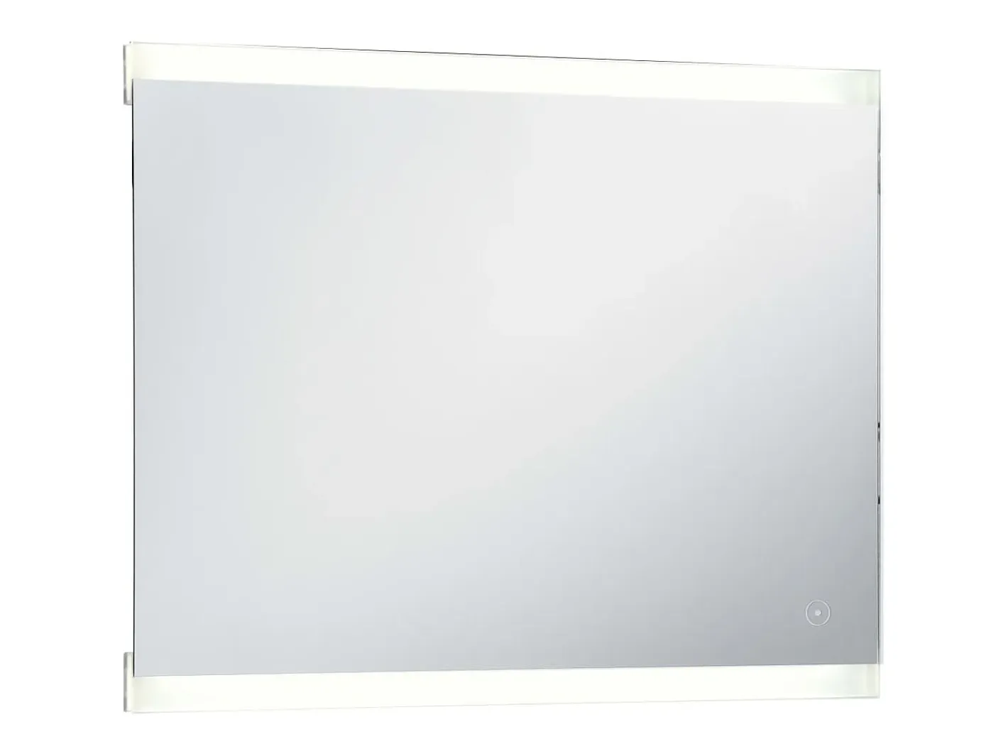 Clearance Espejo de pared de baño con LED y sensor táctil 80x60 cm ES617689 Plateado