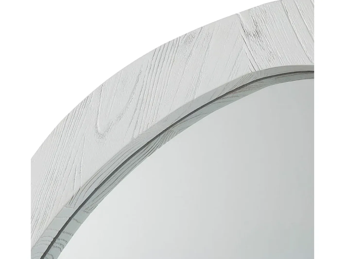 Online Les Tendances Espejo de pared de madera ovalado Blac Blanco