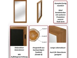 MCW Espejo de pared de teca -M75 Marru00f3n Sale