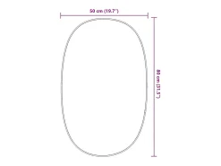 Espejo de pared 80x50 cm Dorado Outlet