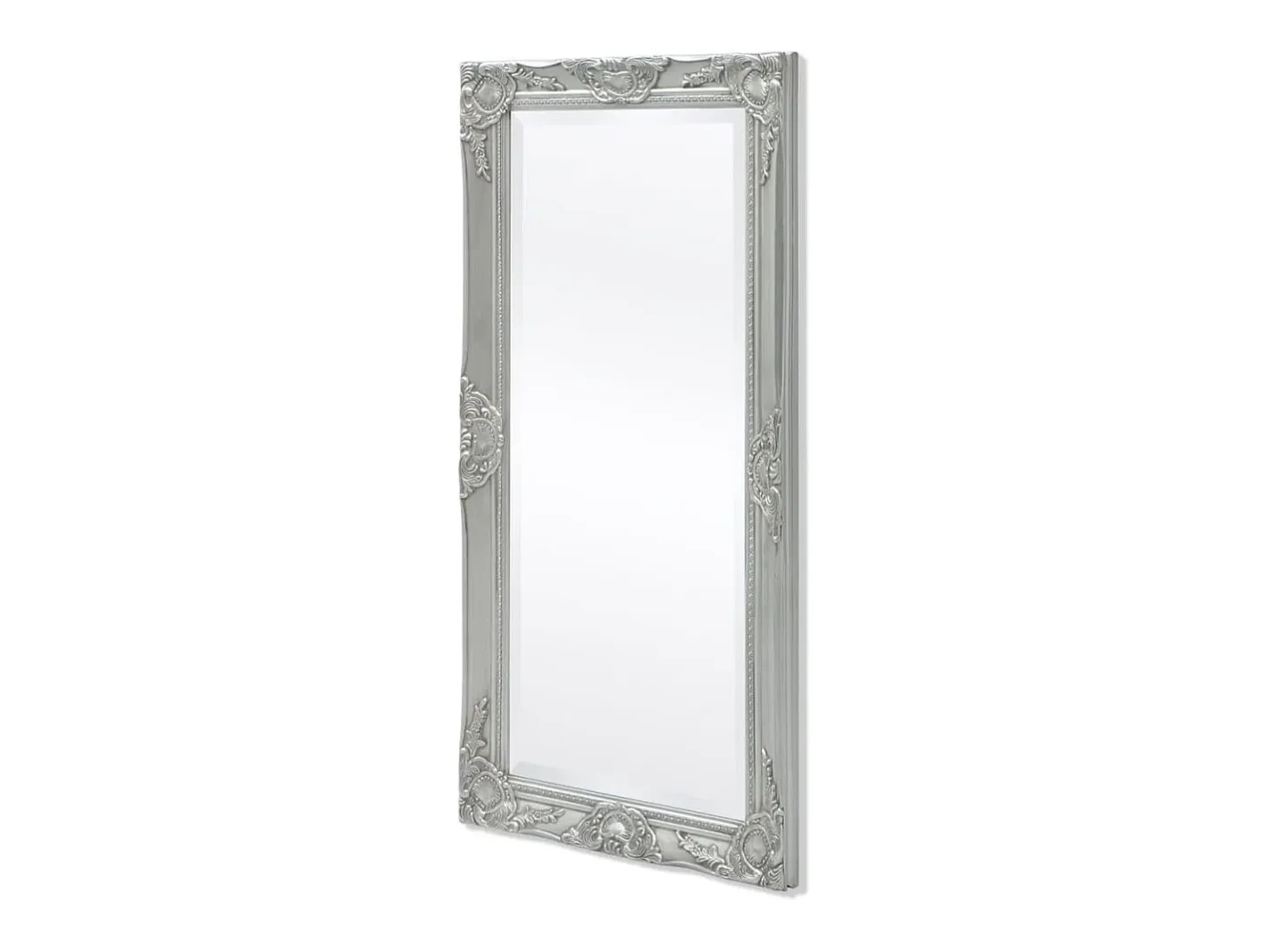 Espejo de pared estilo barroco 100x50 cm Plata Plateado Discount