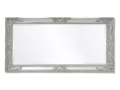 Espejo de pared estilo barroco 100x50 cm Plata Plateado Discount