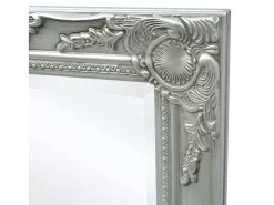 Espejo de pared estilo barroco 100x50 cm Plata Plateado Discount