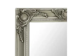Espejo De Pared|Espejo-Espejo de pared estilo barroco 50x40 cm Plata Plateado