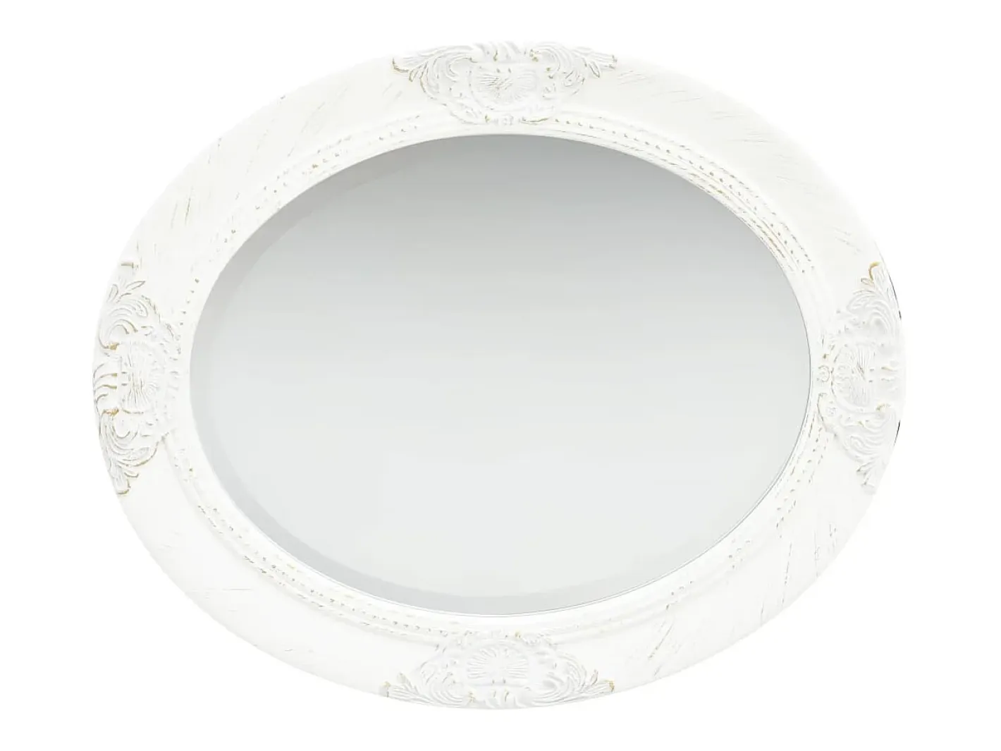 New Espejo de pared estilo barroco 50x60 cm Blanco