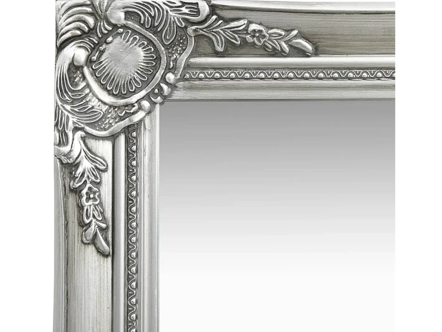 Espejo de pared estilo barroco 40x40 cm Plata Plateado Clearance