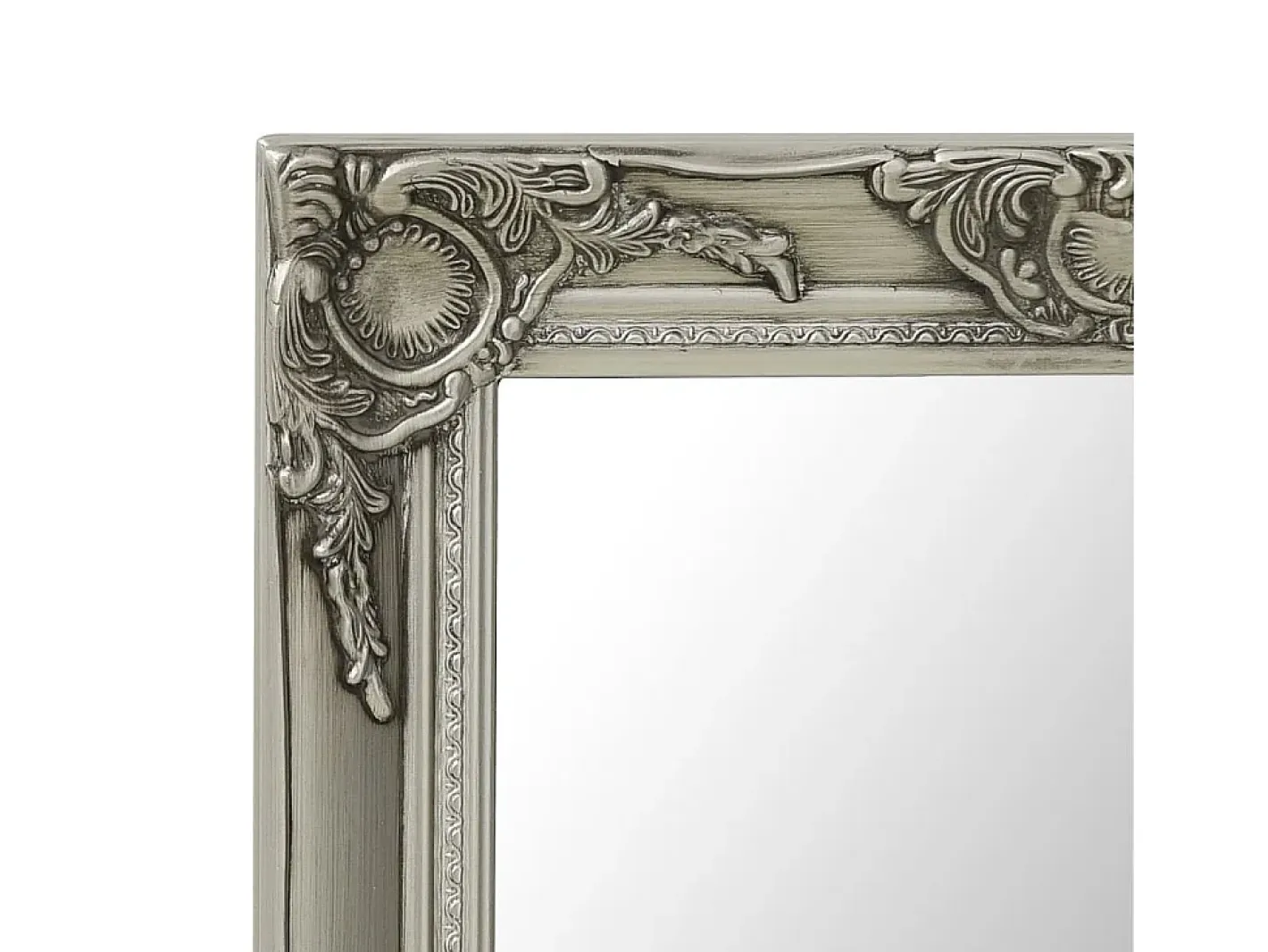 Best Espejo de pared estilo barroco 60x60 cm Plata Plateado