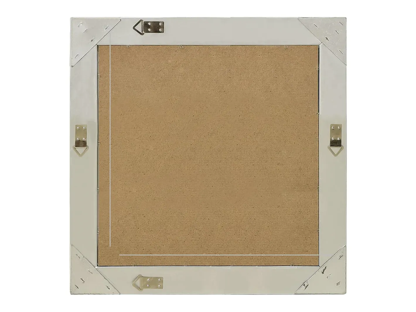 Best Espejo de pared estilo barroco 60x60 cm Plata Plateado