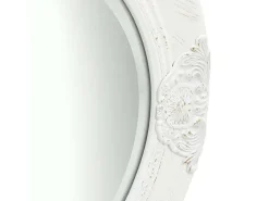 Espejo de pared estilo barroco 50 cm Blanco New