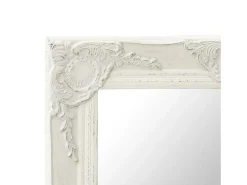 New Espejo de pared estilo barroco 50x40 cm ES526033 Blanco